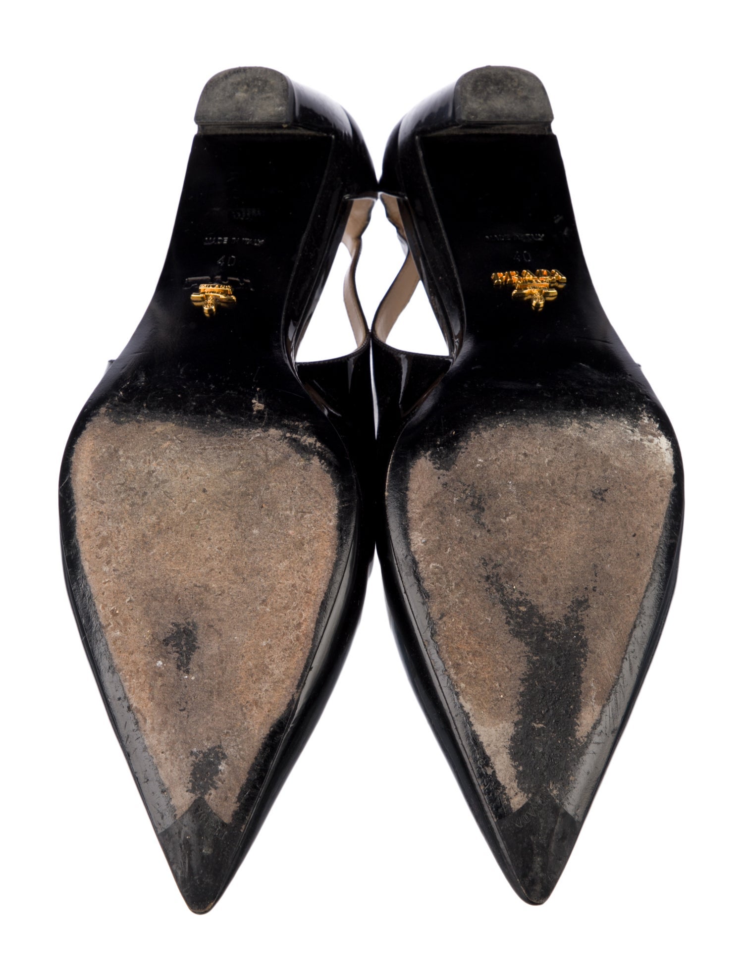 Prada Patent Leather Slingback Pumps